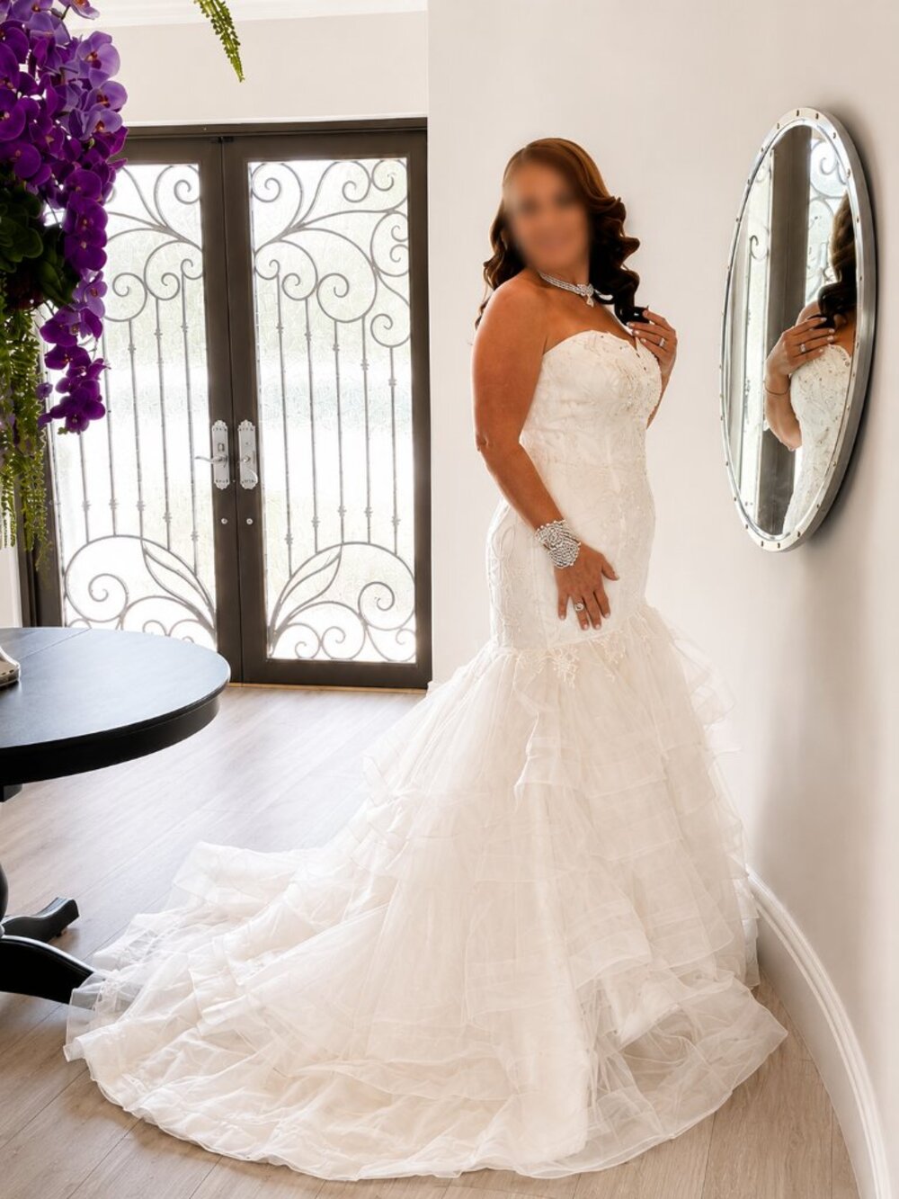 Custom Couture Mermaid Wedding Dress |Ivory | Sweetheart |Professionally Clean - Picture 7 of 10